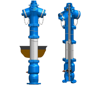 product Hidrant cu coloană fixă/ Hidrant cu coloană rabatabilă/ DN80 PN16 Model PH-P / PH-B-P cover image